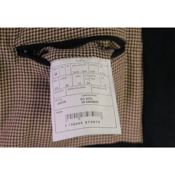 Mandelli Navy Blue Wool-Cashmere Car Coat Eu 58 - US 48/XL - Picture 9 of 9